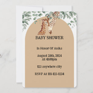 GIRAFFE BABY SHOWER EINLADUNG