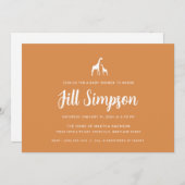 Giraffe Baby Shower Einladung (Vorne/Hinten)