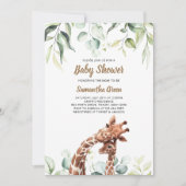 Giraffe Baby Shower Einladung (Vorderseite)