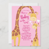 Giraffe Baby Shower Einladung (Vorderseite)
