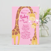 Giraffe Baby Shower Einladung (Stehend Vorderseite)
