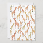 Giraffe Baby Shower Einladung (Rückseite)