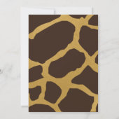 Giraffe Baby Shower Einladung Brown & Gold (Rückseite)