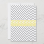 Giraffe Baby Shower Einladung Gelb und Grau (Rückseite)