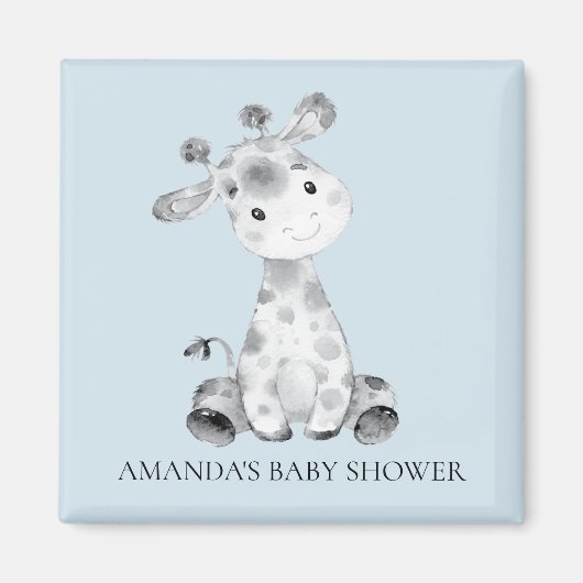 Giraffe Baby Shower Favor Magnet (Vorne)