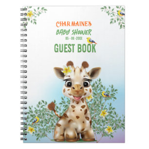 Giraffe Baby Shower Gästebuch Notizblock