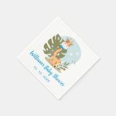 Giraffe Baby Shower Napkin (Boy Safari Animal) Serviette (Ecke)