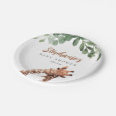 Giraffe Baby Shower Plate Pappteller (Schrägansicht)