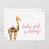 Giraffe Baby Shower Postkarte (Vorne/Hinten)