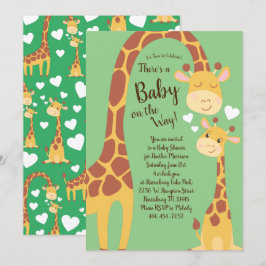 Giraffe Baby Shower Safari Einladung