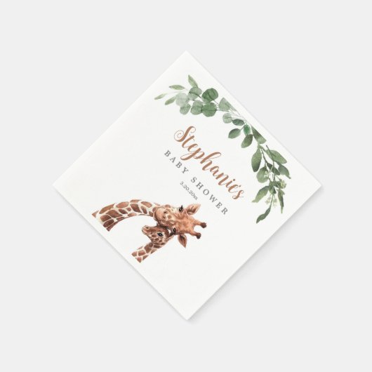 Giraffe Baby Shower Serviette (Ecke)