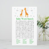 Giraffe Baby Shower Word Search Game (Stehend Vorderseite)