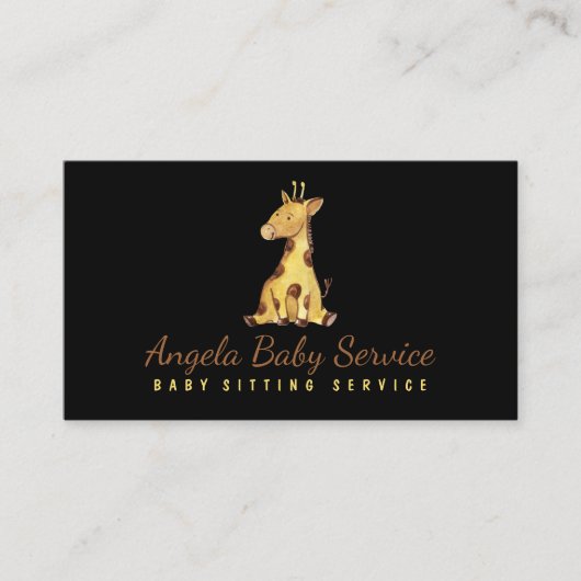 Giraffe Baby Visitenkarte (Vorderseite)