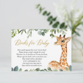 Giraffe Babydusche anstelle einer Karte (Stehend Vorderseite)