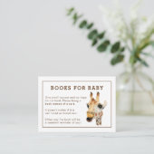 Giraffe Babydusche für Buchungsanfragen Beilage Ka Begleitkarte (Stehend Vorderseite)