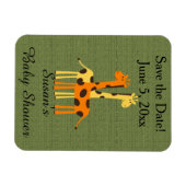 Giraffe Babydusche speichert die Datumsmagnete Magnet (Horizontal)