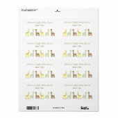 Giraffe Babydusche Wasserflasche oder Gefälligkeit (Vorne)