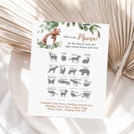 Giraffe Babydusche Wer ist mein Mama-Spiel