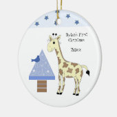 Giraffe Baby's First Christmas Keramik Ornament (Links)