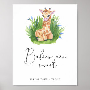Giraffe - Babys sind süß Poster