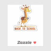Giraffe Back To School Classic T-Shirt Aufkleber (Blatt)
