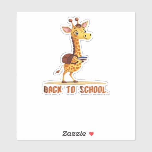 Giraffe Back To School Classic T-Shirt Aufkleber (Blatt)