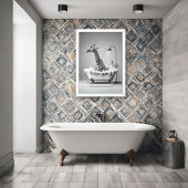 Giraffe Badewanne im Tub Badezimmer Wand an Wand K Poster