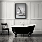 Giraffe Badewanne im Tub Badezimmer Wand an Wand K Poster