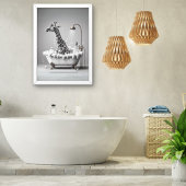 Giraffe Badewanne im Tub Badezimmer Wand an Wand K Poster
