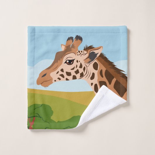 Giraffe Badhandtuch Set (Waschlappen)