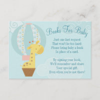 Giraffe Balloon Baby Showcard Buchen