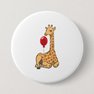 Giraffe Balloon Button