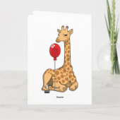 Giraffe Balloon Karte (Rückseite)