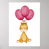 Giraffe Balloon Kinderzimmer Poster Kids Room Deck (Vorne)