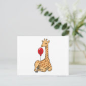 Giraffe Balloon Postkarte (Stehend Vorderseite)