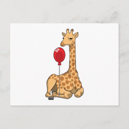 Giraffe Balloon Postkarte (Vorderseite)