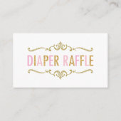 Giraffe Balloons Baby Duwer Diaper Raffle Ticket Begleitkarte (Rückseite)