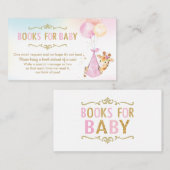 Giraffe Balloons Babydusche bringt ein Buch stattd Begleitkarte (Vorne/Hinten)