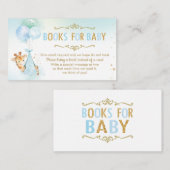 Giraffe Balloons Babydusche bringt ein Buch stattd Begleitkarte (Vorne/Hinten)