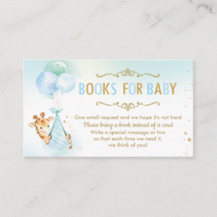 Giraffe Balloons Babydusche bringt ein Buch stattd Begleitkarte