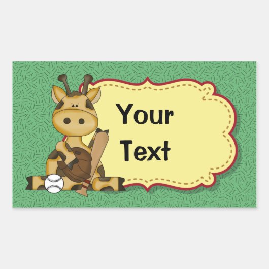Giraffe Baseball Sticker (Vorderseite)