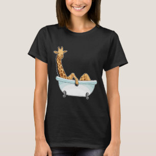 Giraffe Bathe Bathtub T-Shirt