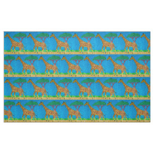 Giraffe - Baumwoll-Twill-Stoff Stoff
