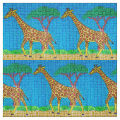 Giraffe - Baumwoll-Twill-Stoff Stoff (Muster)