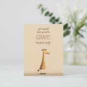 Giraffe - Be yourself Postkarte (Stehend Vorderseite)