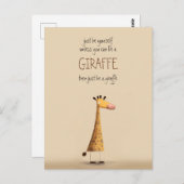 Giraffe - Be yourself Postkarte (Vorne/Hinten)