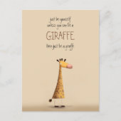 Giraffe - Be yourself Postkarte (Vorderseite)