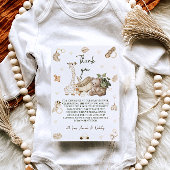 Giraffe & Bear Neutral Boho Babydusche Dankeskarte