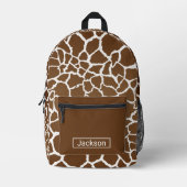 Giraffe Bedruckter Rucksack (Vorderseite)