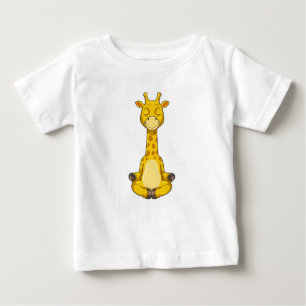 Giraffe bei der Yoga-Meditation Baby T-shirt